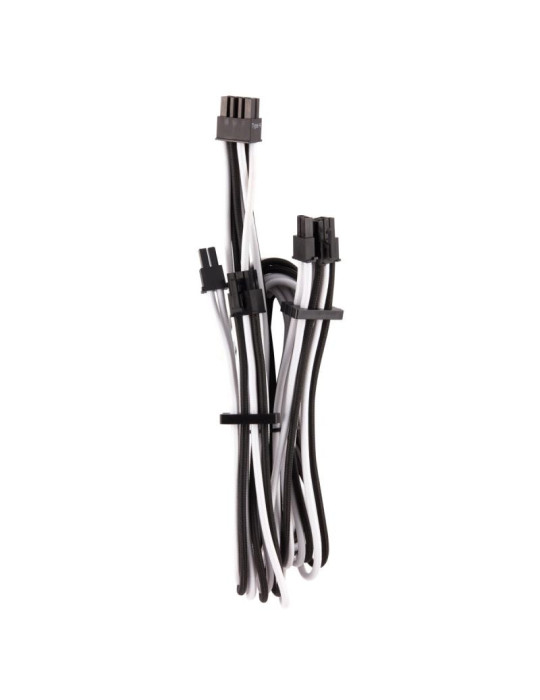 CORSAIR Premium m Sleeved Split PCIe T4 Blanc/Noir
