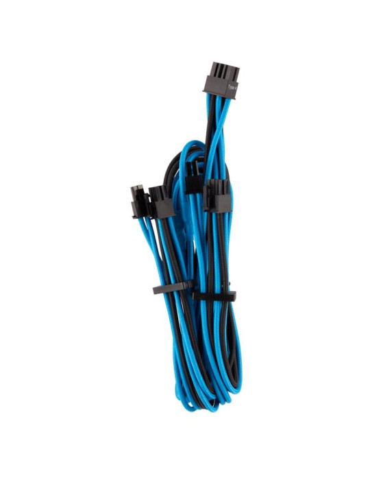 CORSAIR Premium m Sleeved Split PCIe T4 Bleu/Noir | DOTIRI