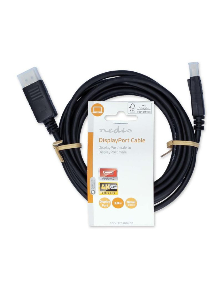 CABLE Display Port Male - Male 4K 3M