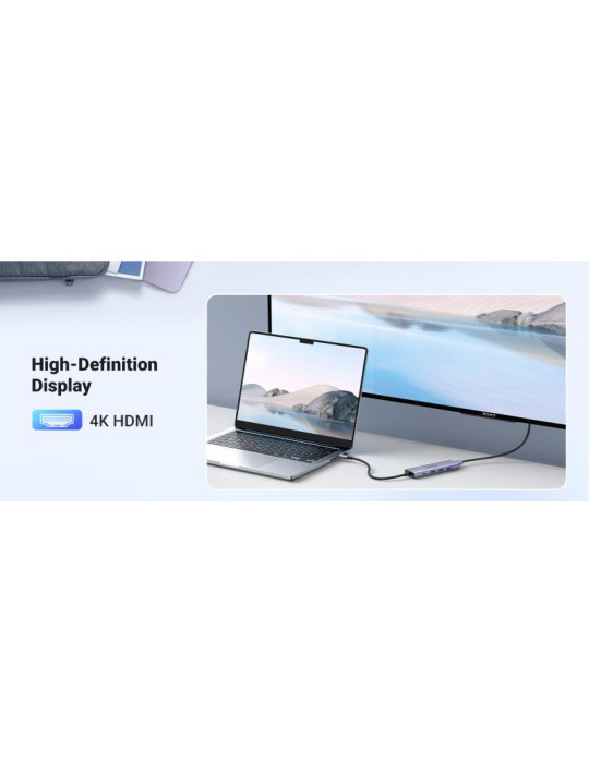 UGREEN Hub 5 en 1 3xUSB3.2/USB-C/HDMI 4K *15596