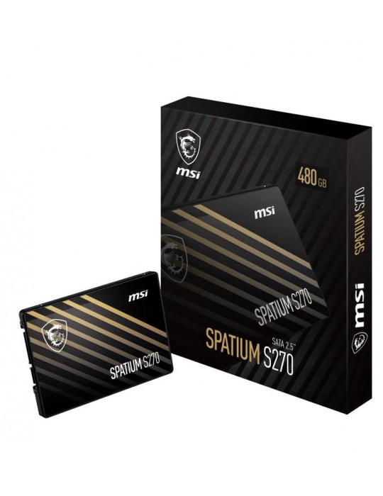 MSI SPATIUM S270 SATA 2.5 480GB disque SSD 2.5" 480 Go SÃƒÂ©rie ATA III 3D NAND