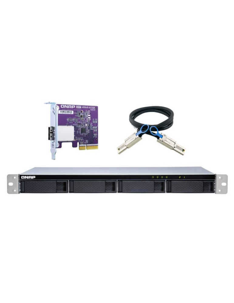 QNAP Rack 1U 4 Baies + PCIe Card | DOTIRI