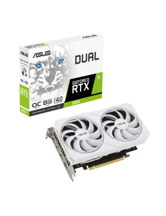 ASUS DUAL-RTX3060-O8G-WHITE NVIDIA GeForce RTX 3060 8 Go GDDR6