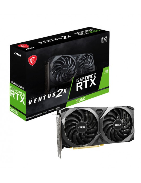 MSI GEFORCE RTX 3050 VENTUS 2X 8G OCV1 carte graphique NVIDIA 8 Go GDDR6