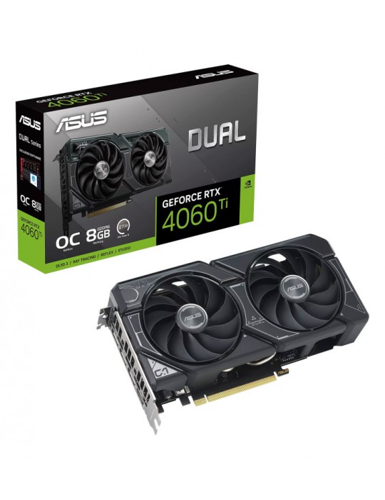 ASUS Dual -RTX4060TI-O8G NVIDIA GeForce RTX 4060 Ti 8 Go GDDR6