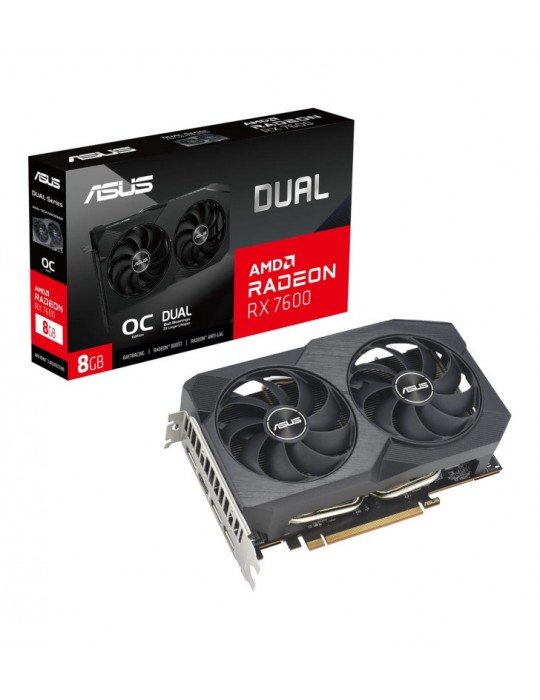 ASUS Dual -RX7600-O8G-V2 AMD Radeon RX 7600 8 Go GDDR6