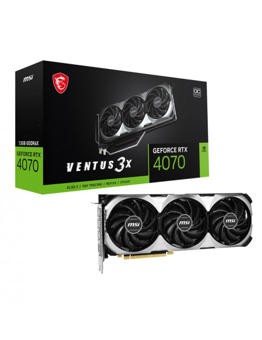 MSI GEFORCE RTX 4070 VENTUS 3X E 12G OC carte graphique NVIDIA 12 Go GDDR6X