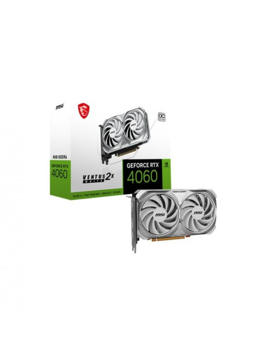 MSI GeForce RTX 4060 VENTUS 2X WHITE 8G OC NVIDIA 8 Go GDDR6