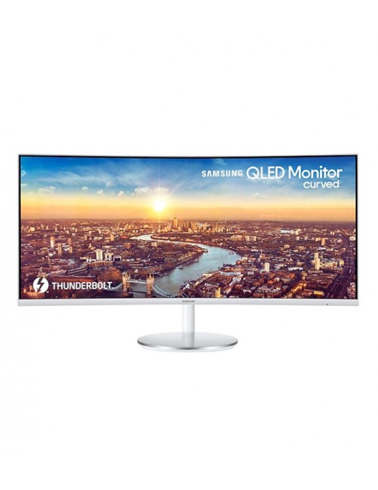 Samsung C34J791WTP ÃƒÂ©cran plat de PC 86,4 cm (34") 3440 x 1440 pixels UltraWide Quad HD QLED Argent, Blanc