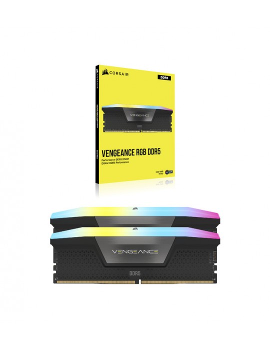 CORSAIR VENGEANCE RGB DDR5 5600 32G (2X16G) NOIR