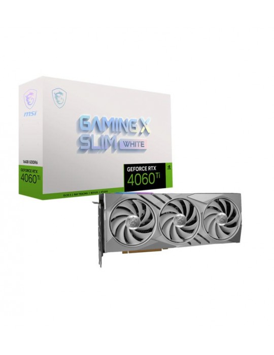 MSI GeForce RTX 4060 Ti GAMING X SLIM WHITE 16G NVIDIA 16 Go GDDR6