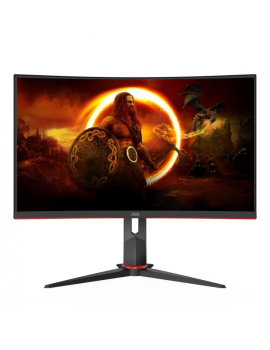 AOC CQ27G2S/BK écran plat de PC 68,6 cm (27") 2560 x 1440 pixels Quad HD Noir, Rouge