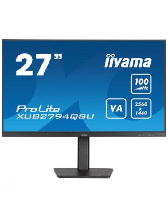 iiyama ProLite XUB2794QSU-B6 écran plat de PC 68,6 cm (27") 2560 x 1440 pixels Wide Quad HD LCD Noir