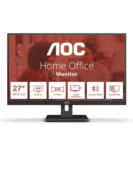 AOC E3 Q27E3UAM écran plat de PC 68,6 cm (27") 2560 x 1440 pixels Quad HD Noir