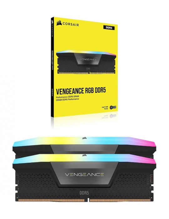 CORSAIR VENGEANCE RGB 32Go (2 x 16 Go) DDR5 - 7200MHz