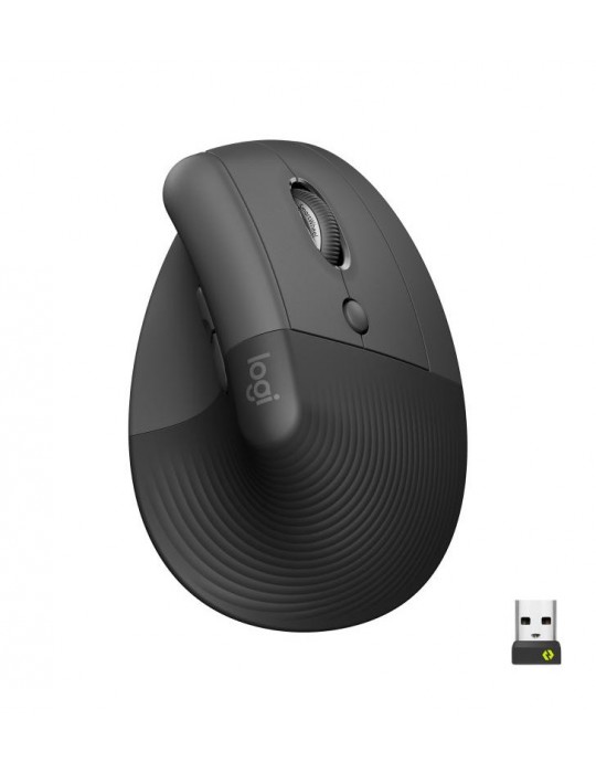 Logitech Souris LIFT RIGHT VERTICAL ERGO Bluetooth - Graphite