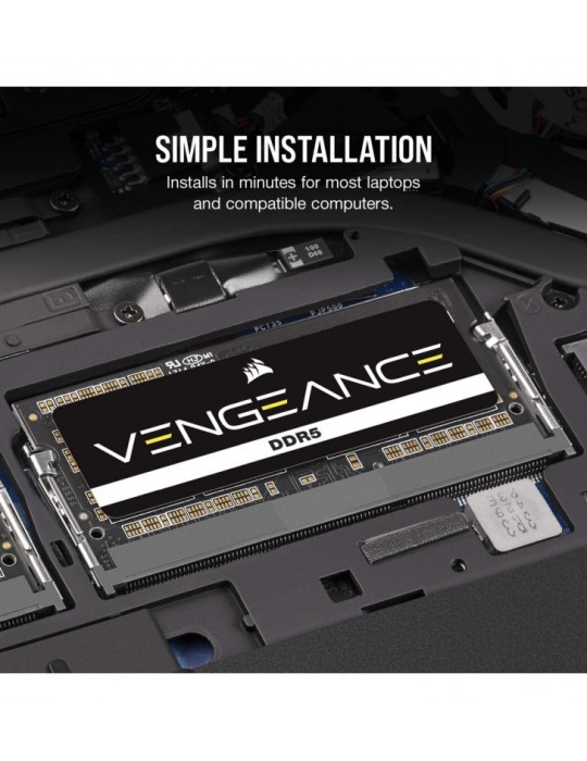 CORSAIR VENGEANCE SODIMM DDR5 16 GO (1X 16GO)  4800 MHZ NOIR