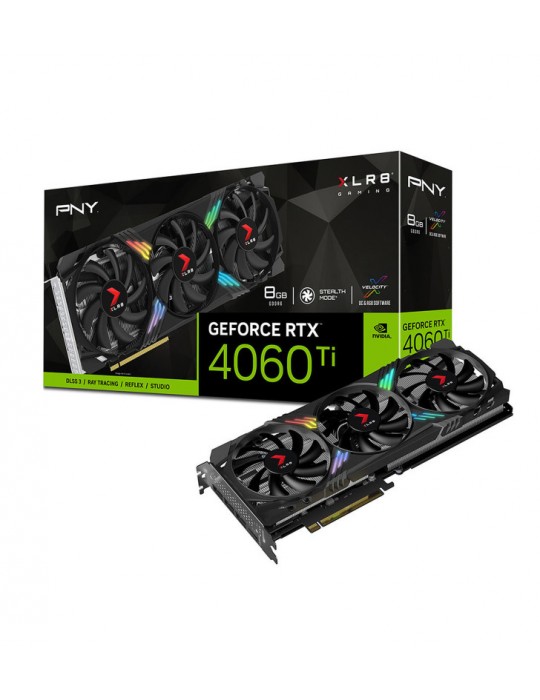 PNY GEFORCE RTX 4060Ti 8GB XLR8 Gaming VERTO EPIC-X RGB Triple Fan DLSS 3