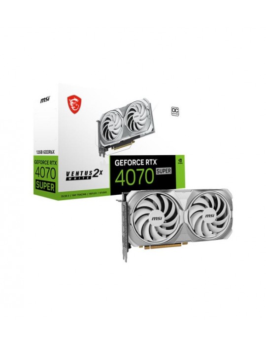 MSI GeForce RTX 4070 SUPER 12G VENTUS 2X WHITE OC NVIDIA 12 Go GDDR6X