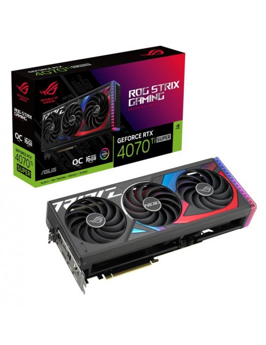 ASUS ROG -STRIX-RTX4070TIS-O16G-GAMING NVIDIA GeForce RTX 4070 Ti SUPER 16 Go GDDR6X