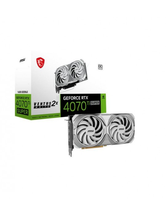 MSI GeForce RTX 4070 Ti SUPER 16G VENTUS 2X WHITE OC NVIDIA 16 Go GDDR6X