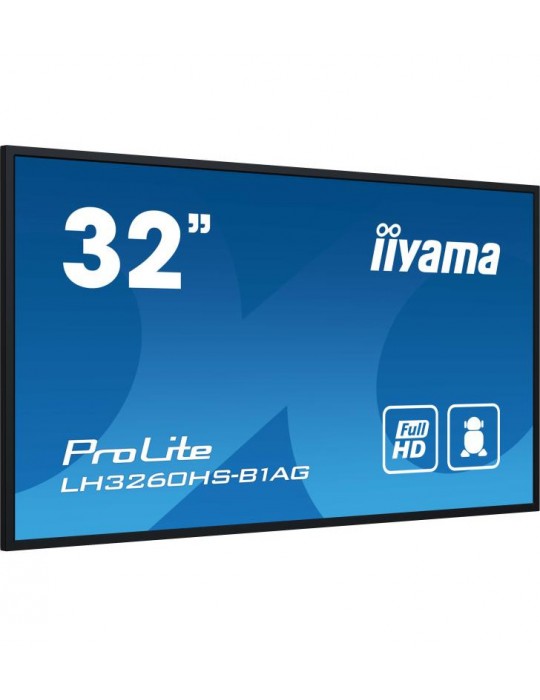 iiyama PROLITE Carte A numérique 80 cm (31.5") LED Wifi 500 cd/m² Full HD Noir Intégré dans le processeur Android 11 24/7