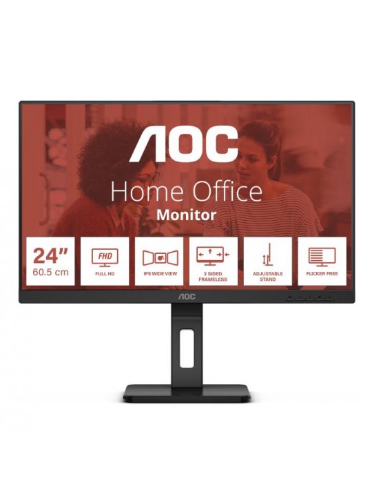 AOC E3 24E3QAF LED display 60,5 cm (23.8") 1920 x 1080 pixels Full HD LCD Noir