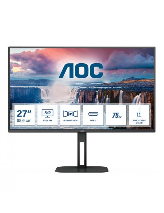 AOC V5 27V5C/BK écran plat de PC 68,6 cm (27") 1920 x 1080 pixels Full HD LED Noir