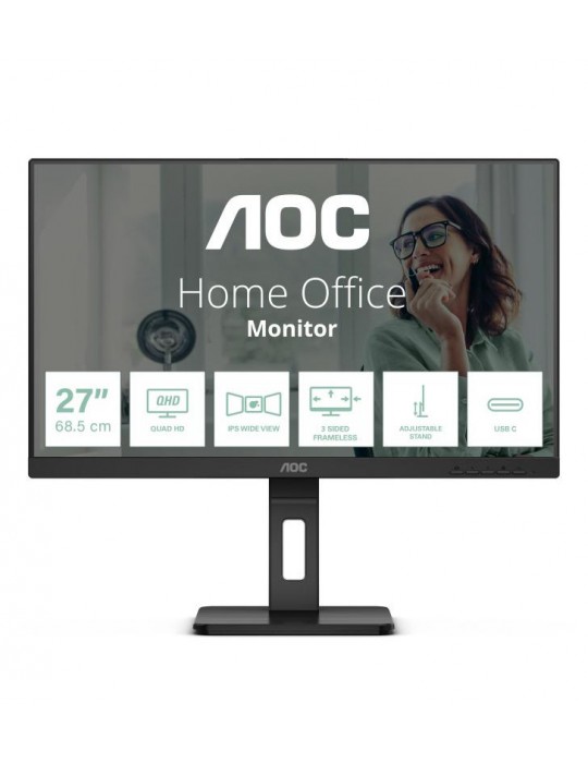 AOC Q27P3CV écran plat de PC 68,6 cm (27") 2560 x 1440 pixels Quad HD LED Noir