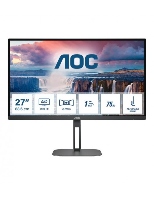 AOC V5 Q27V5N/BK écran plat de PC 68,6 cm (27") 2560 x 1440 pixels Quad HD LED Noir