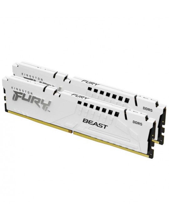 Kingston Technology FURY Beast 32 Go 5200 MT/s DDR5 CL40 DIMM (Kits de 2) White XMP