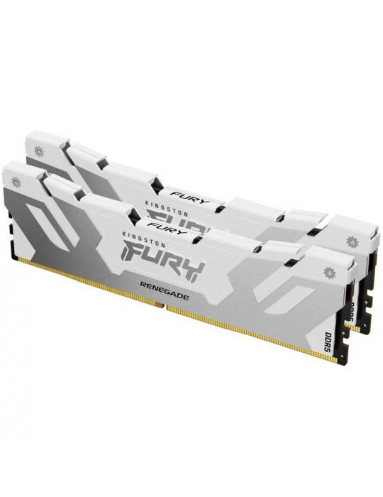 Kingston Technology FURY DIMM DDR5 CL32 32Go 6000 MT/s (kit de 2) Renegade Blanc XMP