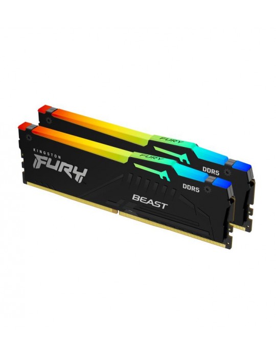 Kingston Technology FURY Beast 32GB 6000MT/s DDR5 CL30 DIMM (Kits de 2) RGB XMP