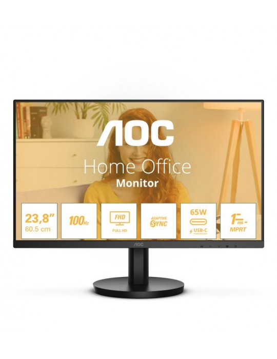 AOC 24B3CA2 écran plat de PC 60,5 cm (23.8") 1920 x 1080 pixels Full HD LED Noir