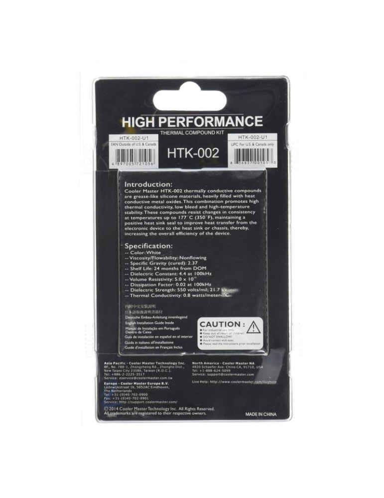 COOLER MASTER  HTK-002 - PATE THERMIQUE | DOTIRI