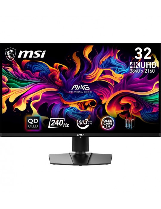 MSI MAG 321UPX QD-OLED écran plat de PC 80 cm (31.5") 3840 x 2160 pixels 4K Ultra HD QDOLED Noir