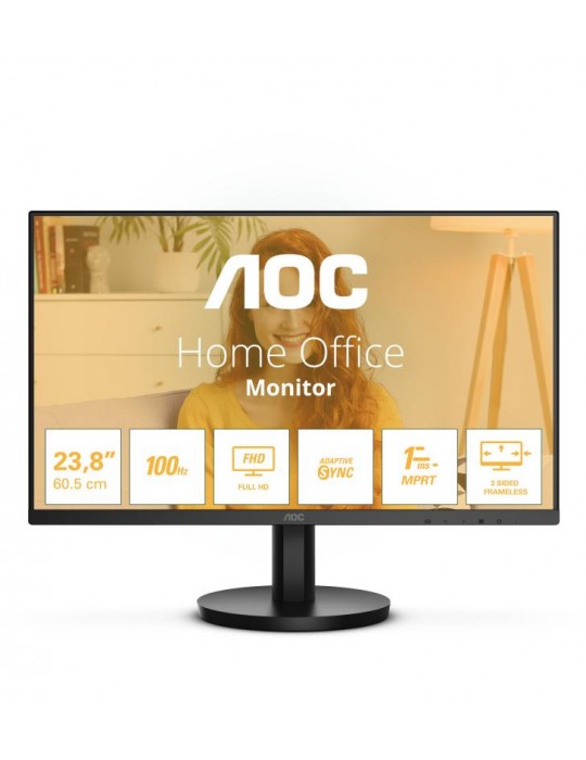 AOC 24B3HMA2 écran plat de PC 60,5 cm (23.8") 1920 x 1080 pixels Full HD LED Noir