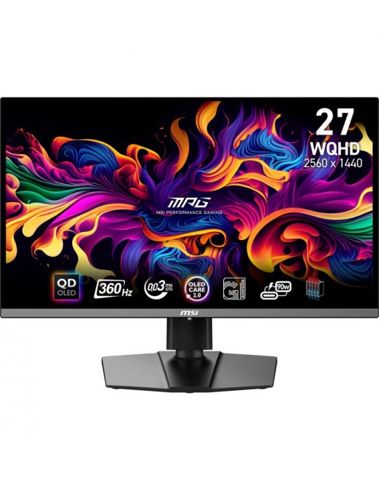 MSI MPG 271QRX QD-OLED écran plat de PC 67,3 cm (26.5") 2560 x 1440 pixels Wide Quad HD QDOLED Noir