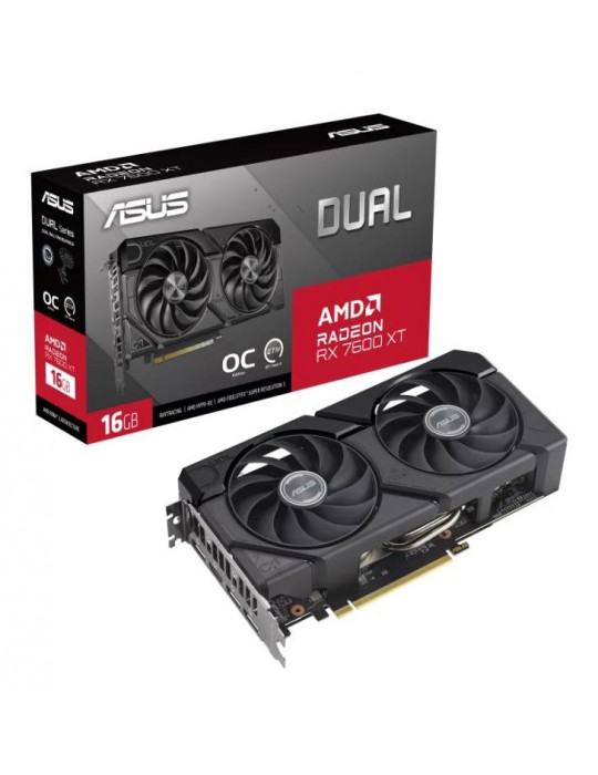 ASUS Dual -RX7600XT-O16G AMD Radeon RX 7600 XT 16 Go GDDR6