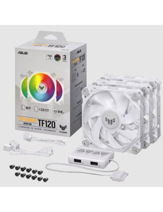 ASUS TUF GAMING TF120 ARGB WHITE EDITION 3IN1 | DOTIRI