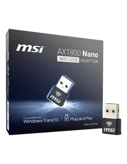 MSI AX1800 Nano WiFi USB Adapter WLAN 1201 Mbit/s | DOTIRI