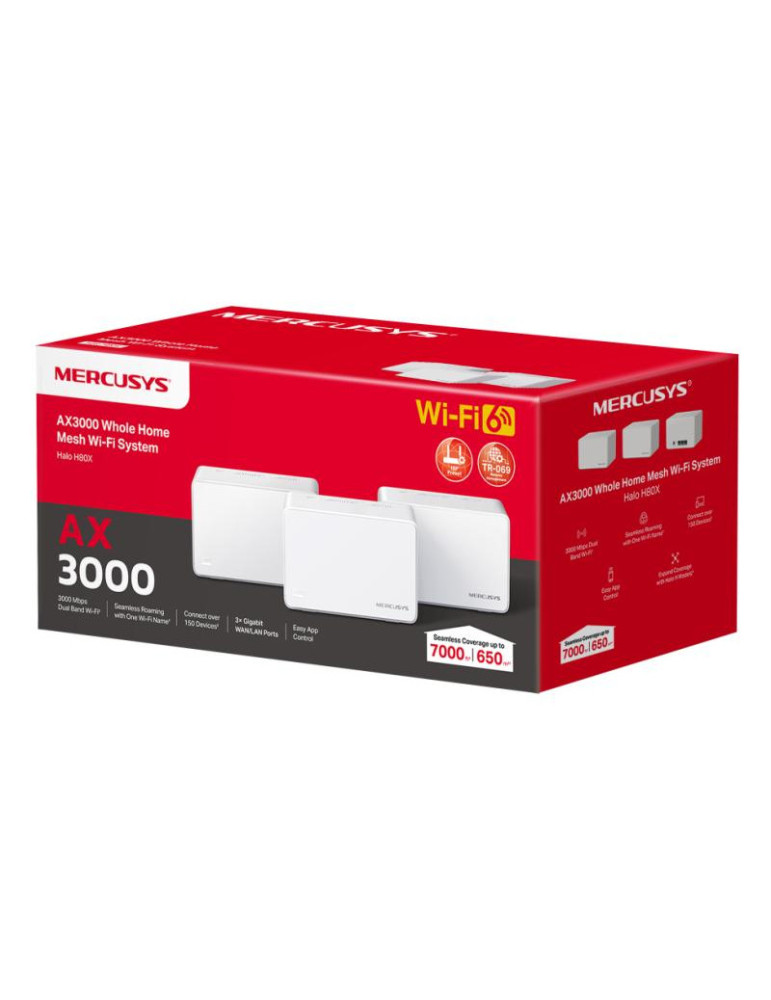 Mercusys Routeur WIFI AX3000 *HALO H80X(3-PACK) | DOTIRI