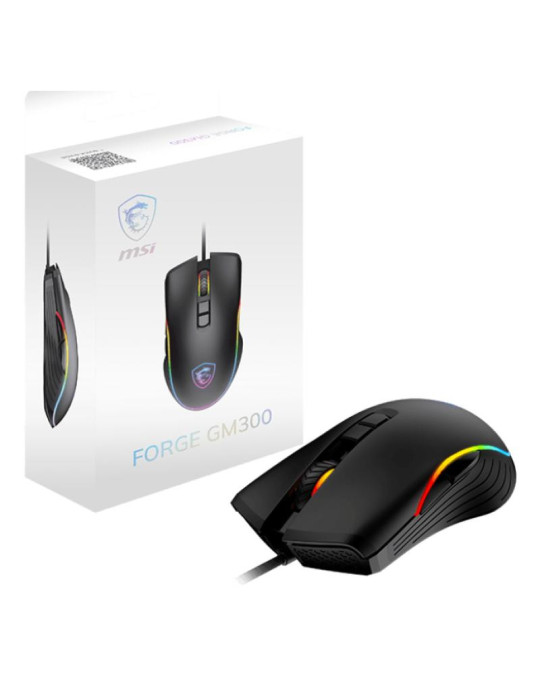 MSI FORGE GM300 souris Gaming Ambidextre USB | DOTIRI