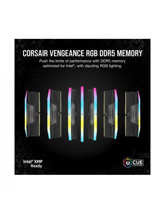 Corsair Vengeance RGB CMH32GX5M2E6000C36 module de mémoire 32 Go 2 x 16 Go DDR5 6000 MHz