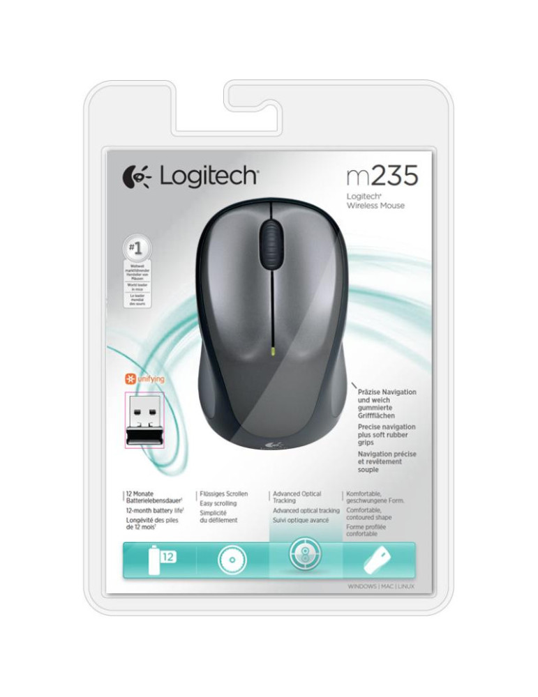 Logitech M235 souris Bureau Ambidextre RF sans | DOTIRI