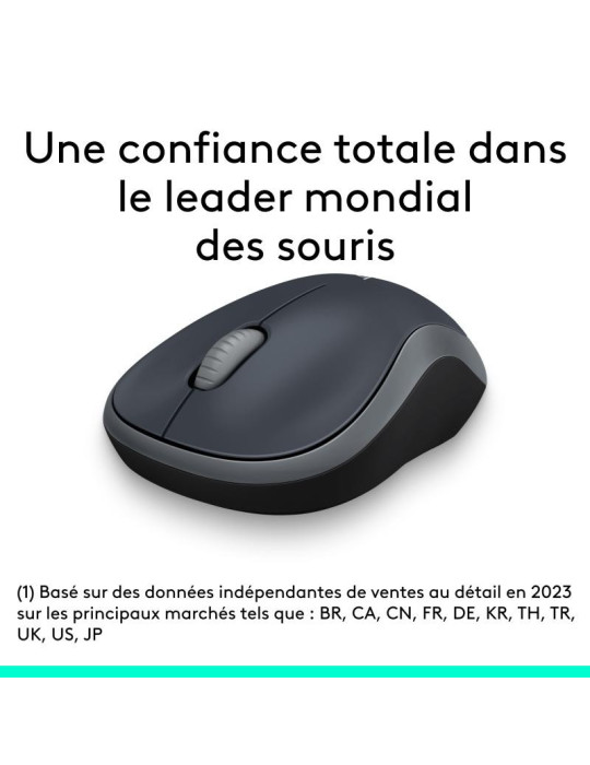 Logitech M185 Sans Fil USB Noir /Gris Retail | DOTIRI