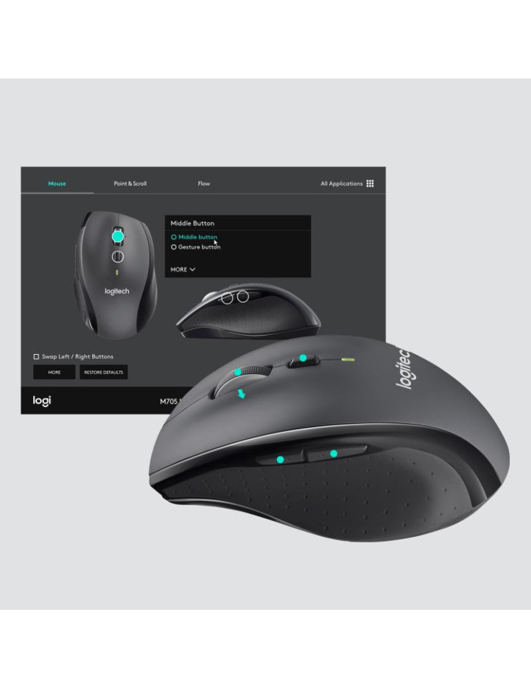 Logitech Marathon M705 Sans Fil - Souris | DOTIRI