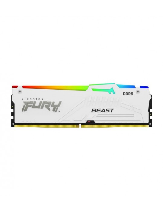 Kingston Technology FURY Beast 32 Go 5600 MT/s DDR5 CL36 DIMM (Kits de 2) White RGB EXPO