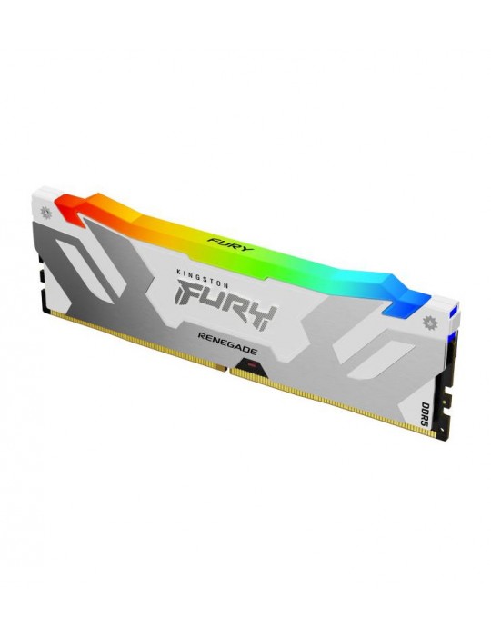 Kingston Technology FURY 32 Go 6000 MT/s DDR5 CL32 DIMM (Kits de 2) Renegade RGB Blanc XMP