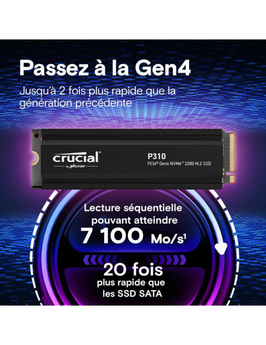 CRUCIAL P310 1T PCIe M.2*CT1000P310SSD5 avec | DOTIRI